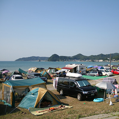 富浦町多田良北浜海岸キャンプ場