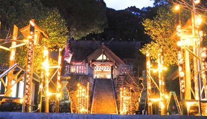 高家神社の竹あかり