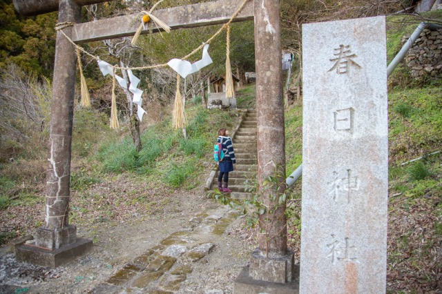 公園の裏山には春日神社が。