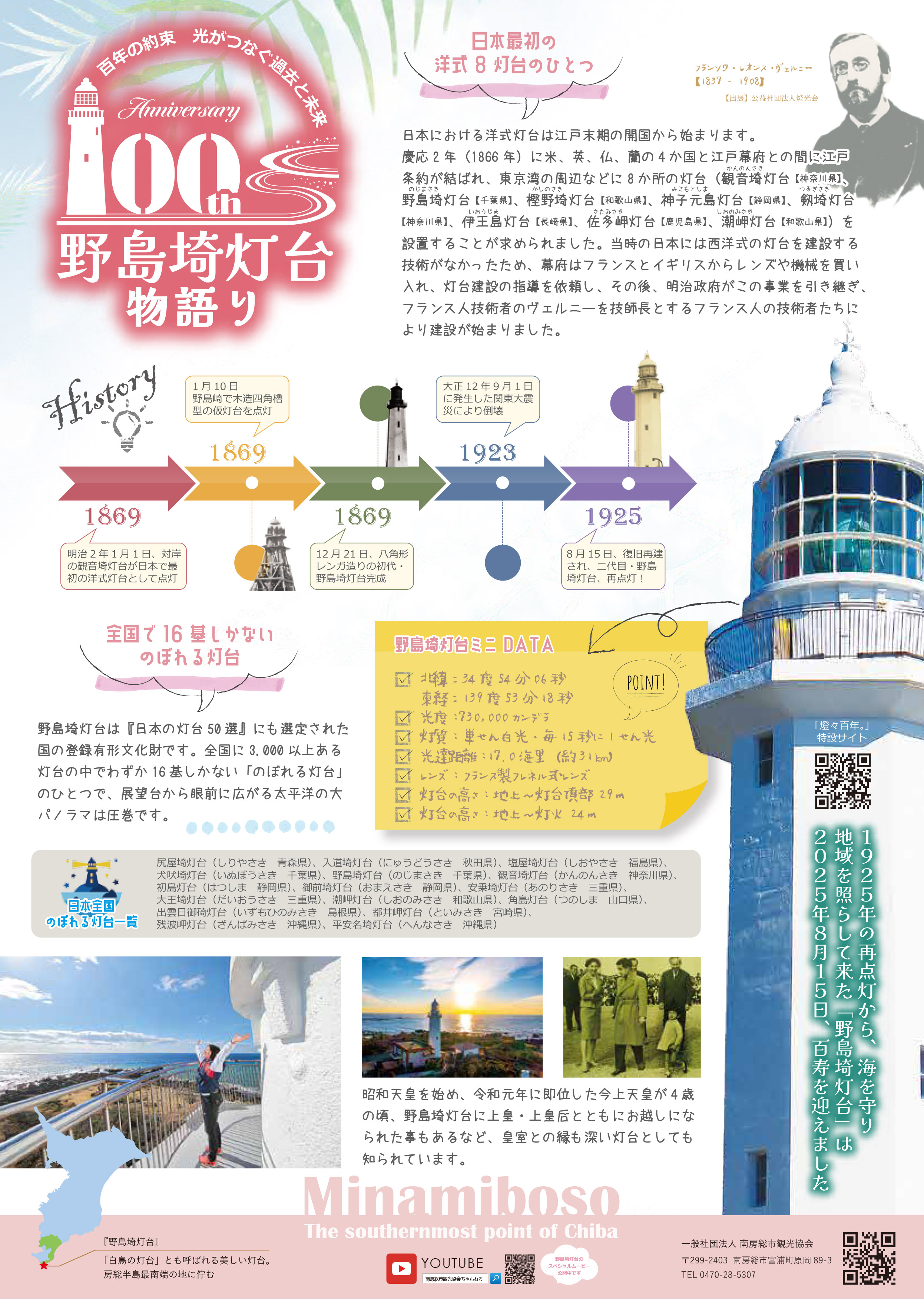 野島埼灯台100年